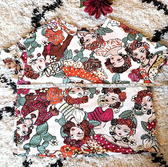 Zara Graphic Cropped Tee | cactus and lady… - Picture 2 of 5